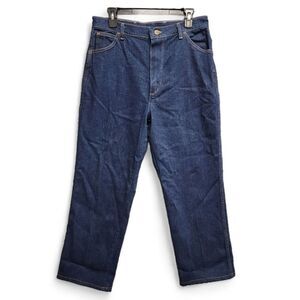 Vintage Wrangler Jeans Womens 18 (31x27) Dark Wash Straight High‎ Made In USA